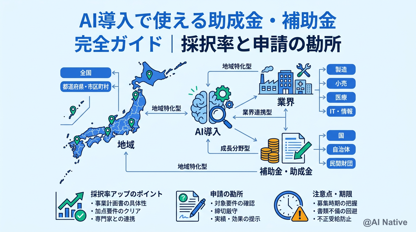 AI 導入助成金 2026 年版 比較ガイド