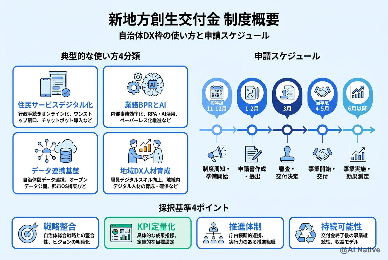 新地方創生交付金の制度概要 ─ 採択基準・自治体DX枠の使い方・申請スケジュール